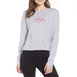 Topshop | “All The Love” Embroidered Striped VSCO Retro Vibes Long Sleeve Shirt